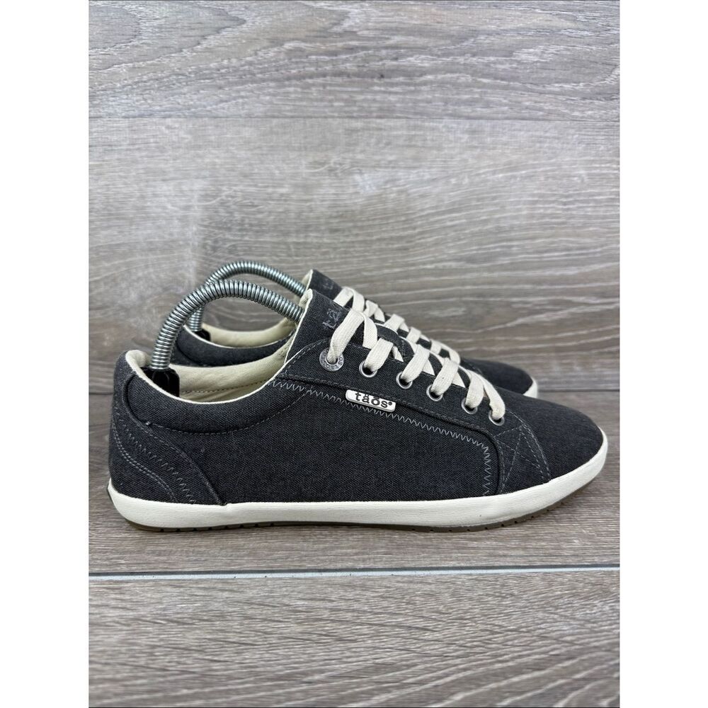 Taos Star Charcoal Gray Canvas Women’s Sz 9W Low Top Lace Up Sneakers